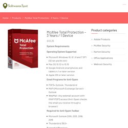 Buy McAfee Total Protection - Softwaresspot