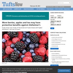 More berries, apples and tea may have protective benefits against Alzheimer’s