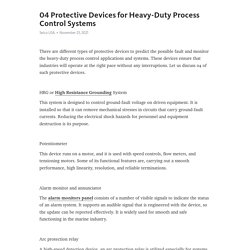04 Protective Devices for Heavy-Duty Process Control Systems