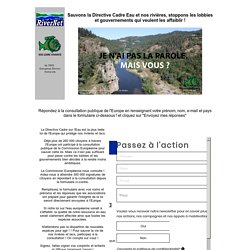 ProtectWater - Consultation européenne