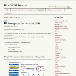 Protéger un dossier dans OVH - BlueGeek Journal