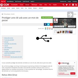 Protéger une clé usb avec un mot de passe