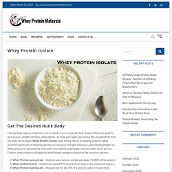 Benefits of Whey Protein Isolate Powder in Malaysia