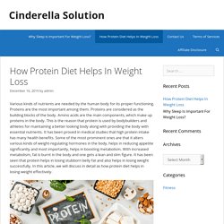 How Protein Diet Helps In Weight Loss