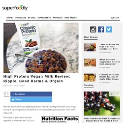 High Protein Vegan Milk Review: Ripple, Good Karma & Orgain