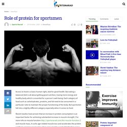 Role of protein for sportsmen