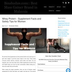 Whey Protein - Supplement Facts and Safety Tips for Women