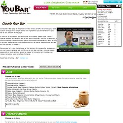 Custom Energy & Protein Bars You Design Yourself - Youbars - Buildabar