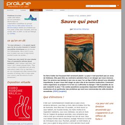 Protéines à la Une : "Sauve qui peut" par Séverine Altairac