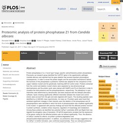 Proteomic analysis of protein phosphatase Z1 from Candida albicans