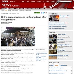 China protest worsens in Guangdong after villager death