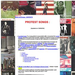 PROTEST SONGS