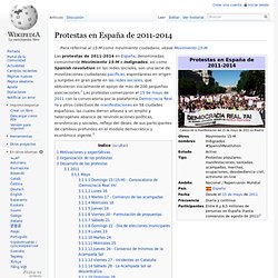 Wikipedia Origen Protestas en España de 2011