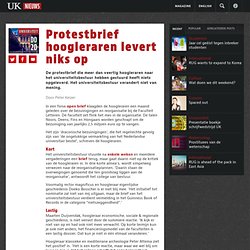 Protestbrief hoogleraren levert niks op