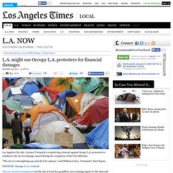 L.A. might sue Occupy L.A. protesters for financial damages