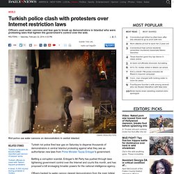 Turkish police clash with protesters over Internet restriction laws