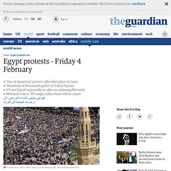 Egypt protests – day of departure live updates