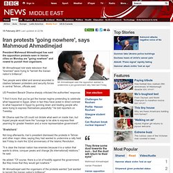 Iran protests 'going nowhere', says Mahmoud Ahmadinejad