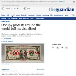 Occupy protests around the world: full list visualised