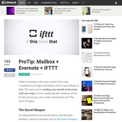 ProTip: Mailbox + Evernote + IFTTT