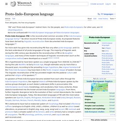 Proto-Indo-European language - Wikipedia