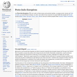 Proto-Indo-Européens