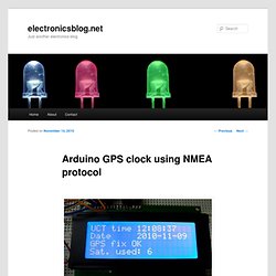 Arduino GPS clock using NMEA protocol