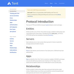 Protocol Introduction · Tent - the decentralized social web
