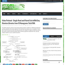 Video Protocol – Single Read and Paired End mRNA-Seq Illumina Libraries from 10 Nanograms Total RNA