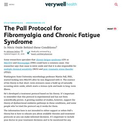 Pall Protocol for Treating Chronic Fatigue Syndrome