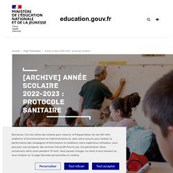 Protocole sanitaire des écoles et établissements scolaires - Année scolaire 2020-2021