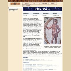 CHRONUS & AEON : Greek protogenos god of time ; mythology ; pictures : KHRONOS & AION