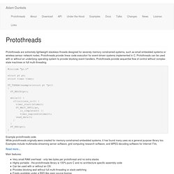 Protothreads - Lightweight, Stackless Threads in C