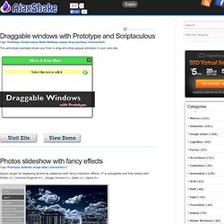 Prototype Examples, tutorials, free source code , web design, scripts ajax for free