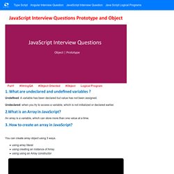 JavaScript Interview Questions 2020