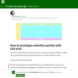 How to prototype websites quickly with CSS Grid