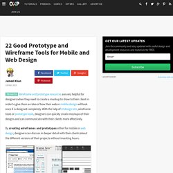 22 Good Prototype and Wireframe Tools for Mobile and Web Design