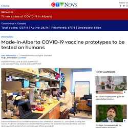 Two COVID-19 vaccine prototypes created in Edmonton to start clinical trials