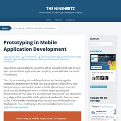 Prototyping in Mobile Application Development