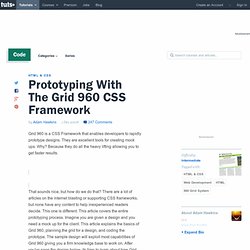 Prototyping With The Grid 960 CSS Framework