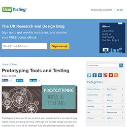 Prototyping Tools and Testing