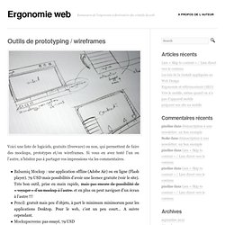 Outils de prototyping / wireframes