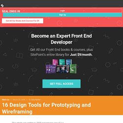 16 Design Tools for Prototyping and Wireframing