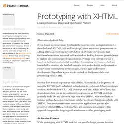 Prototyping with XHTML