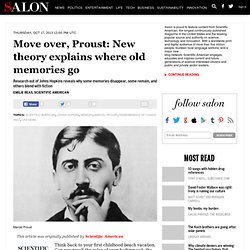 Move over, Proust: New theory explains where old memories go