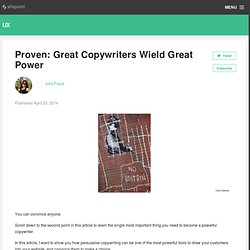 Proven: Great Copywriters Wield Great Power