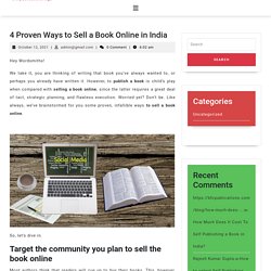 4 Proven Ways to Sell a Book Online in India - blog