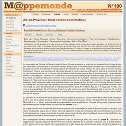 Aix-en-Provence: étude chrono-chorématique