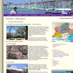 Provence Web - Tourisme en Provence - La Provence