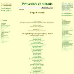 DICCIT Echecs-Page d'accueil. Des dictons pour connaÃ®tre le temps. Il ...